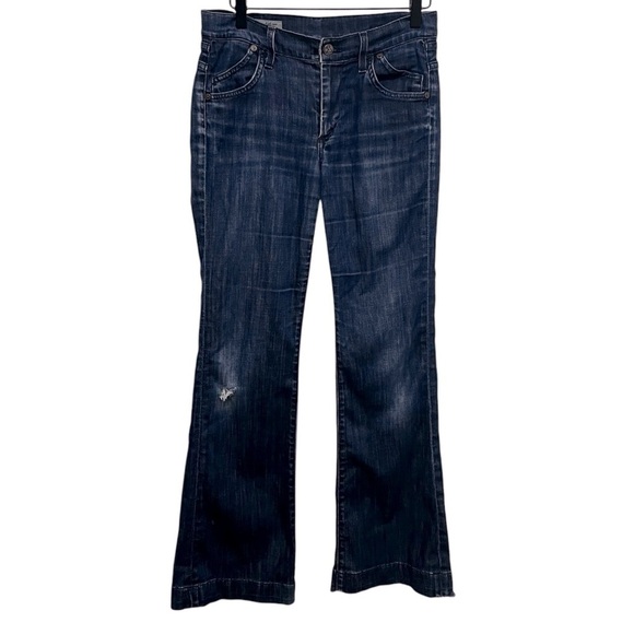 CITIZENS OF HUMANITY Hutton High Rise Wide Leg Distressed Jeans Size 27 / 4 - Picture 1 of 12